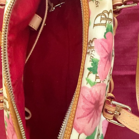 Dooney & Bourke Pink Floral Satchel - Picture 6 of 8